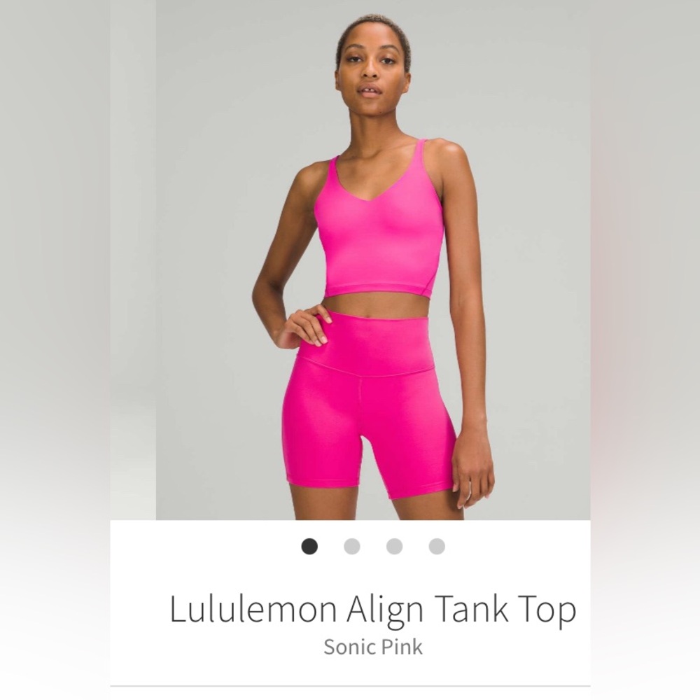 Lululemon Align Tank Sonic Pink Sz 10 EuC